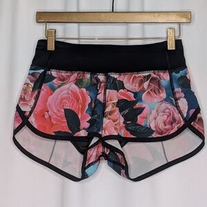 Lululemon Speed Short in Floral Print Athletic
